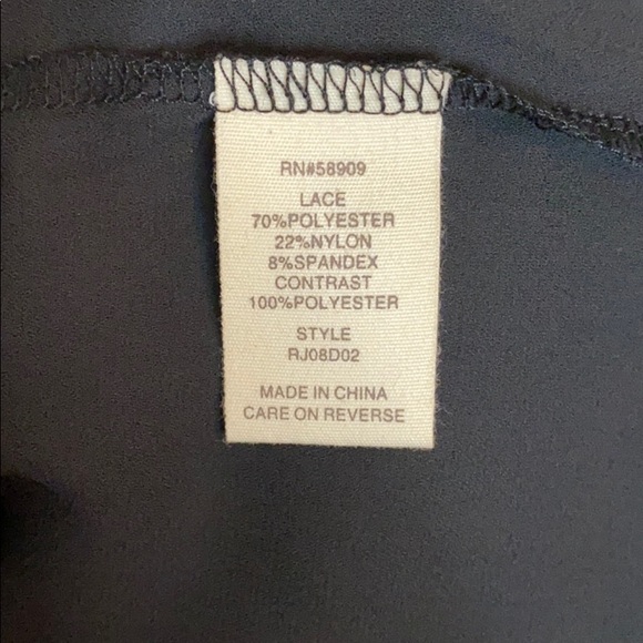 NWT Chelsea & Violet Black Navy Lace Dress Large - Picture 7 of 8